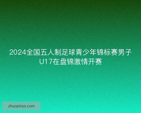 2024全国五人制足球青少年锦标赛男子U17在盘锦激情开赛